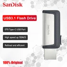 Sandisk Pen Drive SDDDC2, сверхскоростной USB-накопитель Type-C, USB3.1, 256 ГБ, 128 ГБ, 64 ГБ, 16 ГБ, 130 Мбс, 32 ГБ