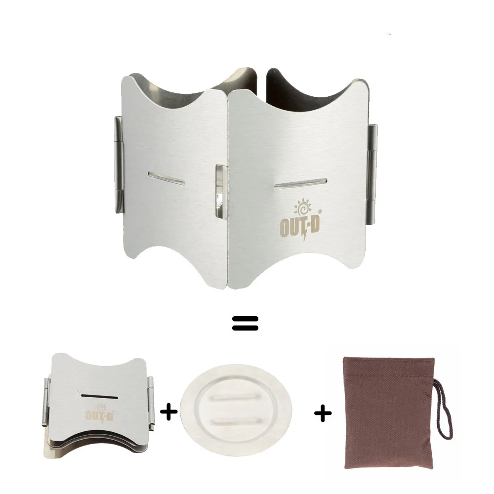 Горячее предложение новинка портативная печь для кемпинга на твердом топливе