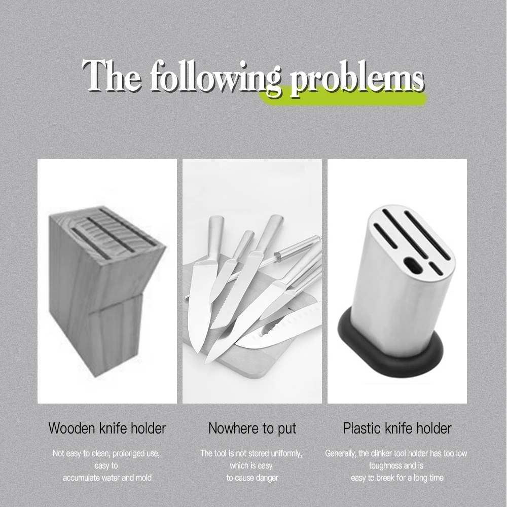 Блок ножей MYVI из нержавеющей стали многофункциональный держатель для кухонных 8