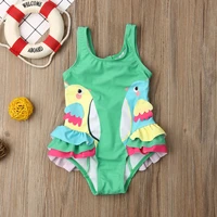 2020 baby girl bikini set swimwear fruit bownot dot bikini set one piece strappy ruffled swimming swimsuit costume bathing