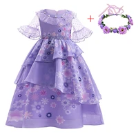 kids formal dress carnival clothes for children girl print evening dresses princess costume wedding party dress for girls 3 10y