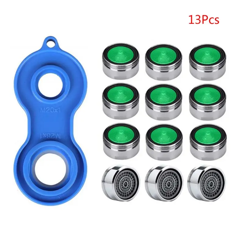 

Water Saving Aerator Faucet Aerator Wrench Jet Regulators Filter Spare Parts for Kitchen Bathroom Water Tap Kits 1Set