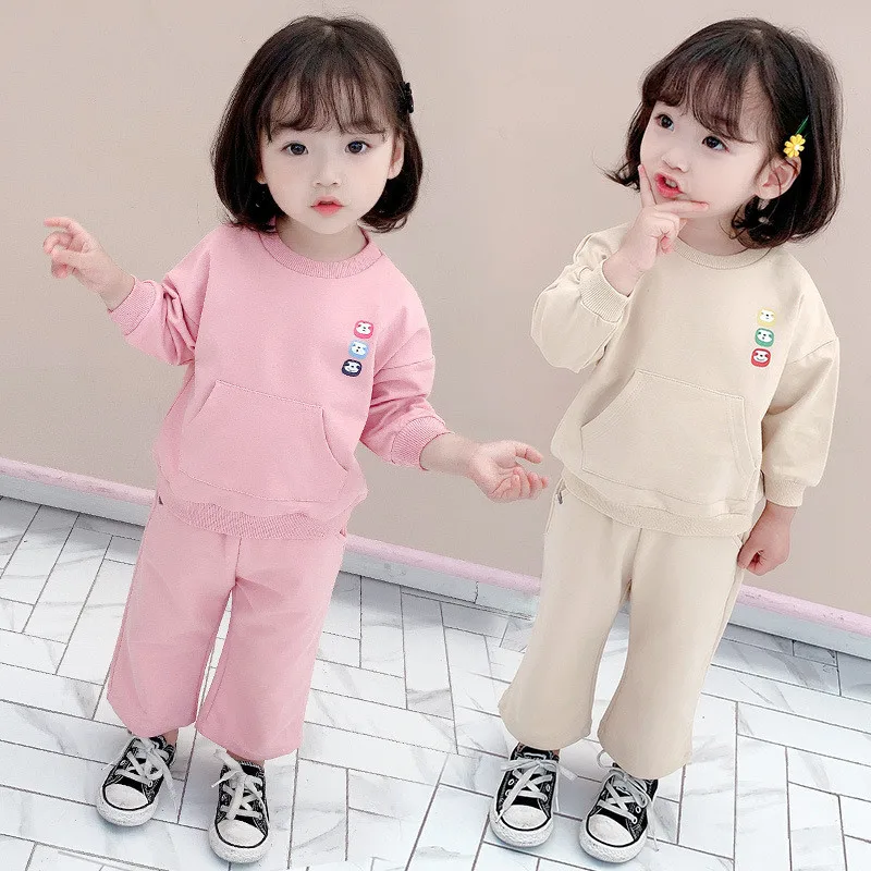 

Toddler Girls Clothing Sets Autumn Korean Casual Sweatshirt Pants Kids Clothes Children 2pcs Baby Girl Sportswear 2 3 4 5 6 Y