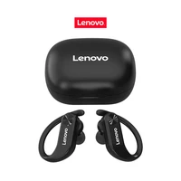 lenovo lp7 tws earphone wireless bluetooth compatible v5 0 dual stereo bass ipx5 sport waterproof long battery life with mic