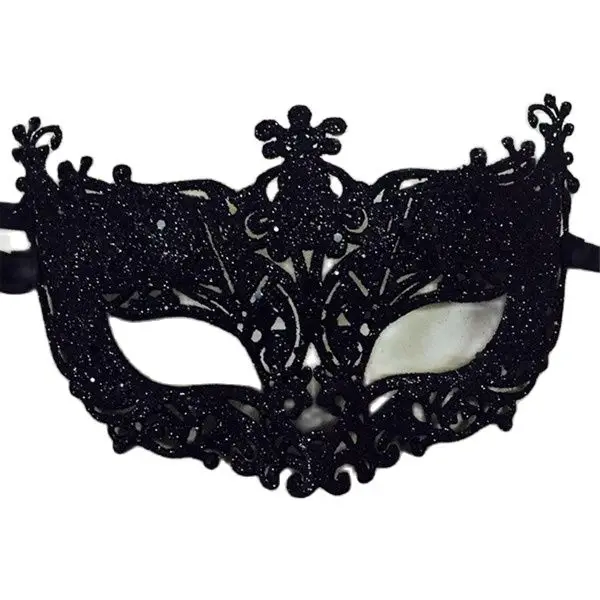 Маска принцессы венецианской на половину лица с блестками кружевная маска для