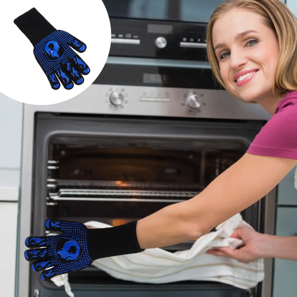 

1pc Household Oven Mitts Heat Resistant Kitchen for Baking Cooking