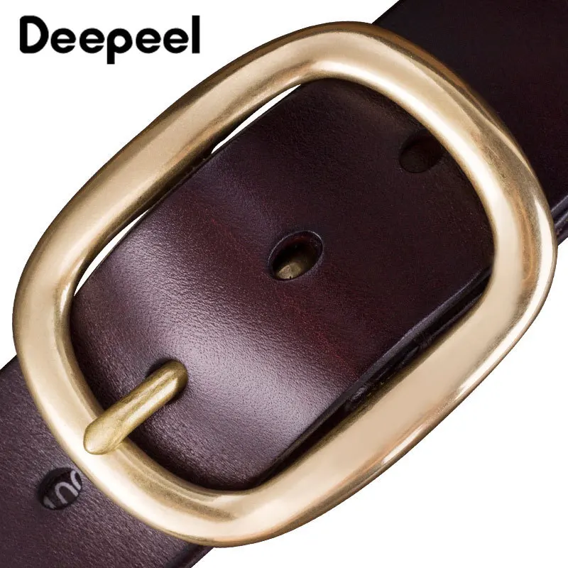 Deepeel 1 шт. 3.8X110 125 см Медь пряжкой головка Ремни для Для мужчин досуг Restor Топ Слои