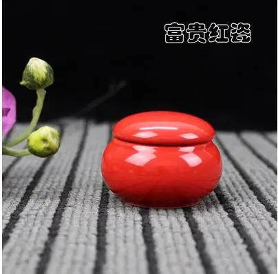 Small porcelain vase ceramic pot cream blusher foundation box incense powder tank sealed cans cosmetics skin care bottle | Дом и сад