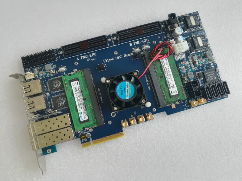 Плата XC6VLX365T ml605 xilinx fpga плата Virtex 6 pcie + 2 SODIMM DDR3 X SFP RJ45 FMC LPC PCIeX8|Демонстрационные