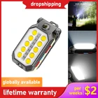 Светодиодные фонари рабочего освещения, перезаряжаемый от USB, сильный фонарь для технического обслуживания, уличный водонепроницаемый фонарь для кемпинга, магнитный светильник, QM