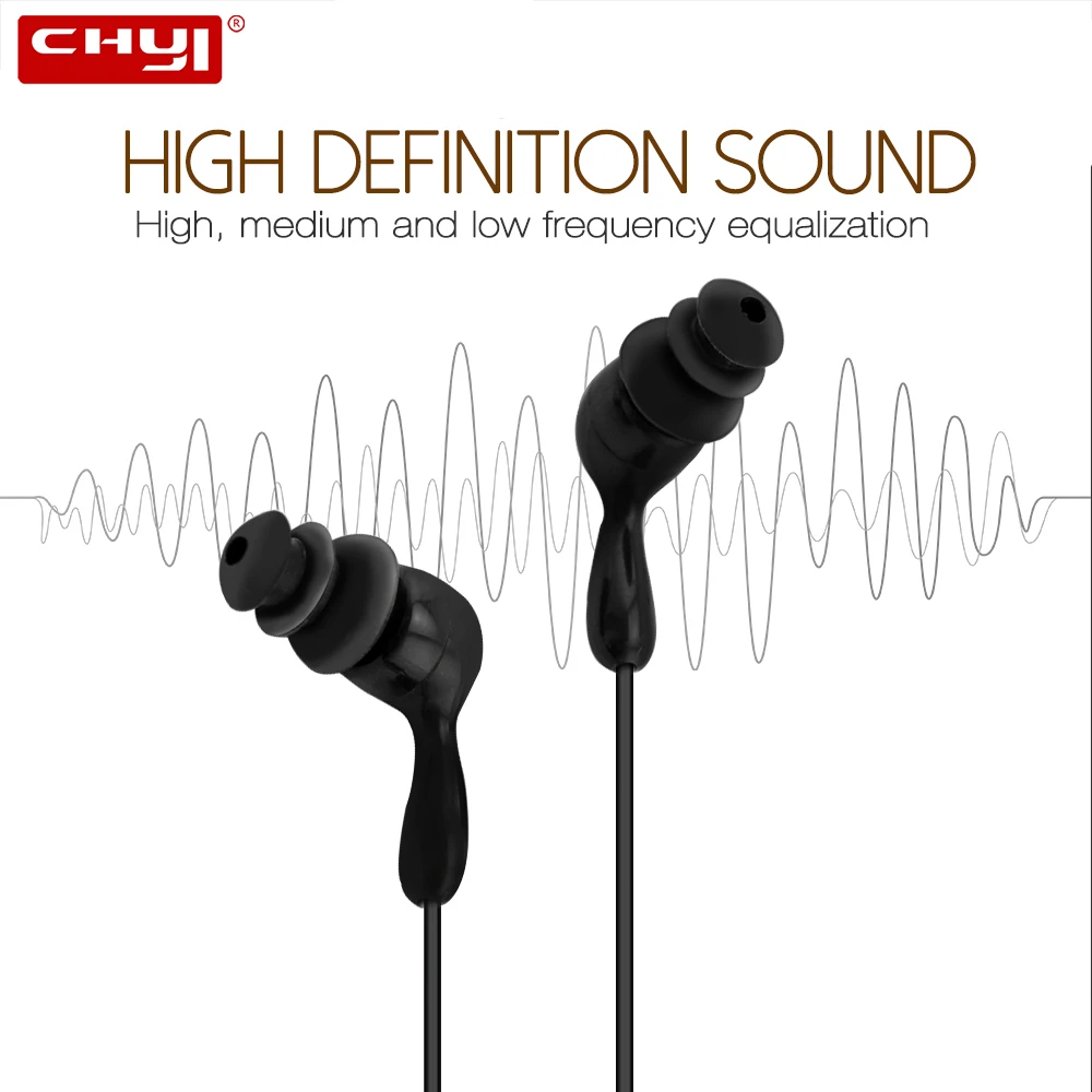 Проводные водонепроницаемые наушники CHYI 3 5 мм вкладыши со стереозвуком