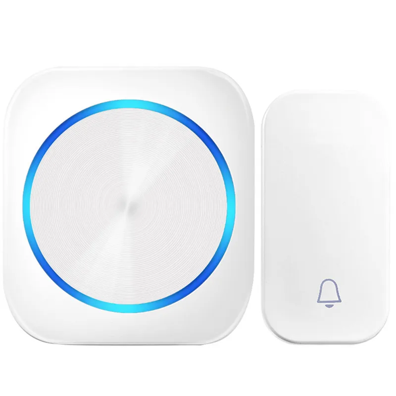SMATRUL автономный беспроводной дверной звонок chime call night light no батарея разъем ЕС waterproof 150 M - Цвет: 1 button 1 Receiver