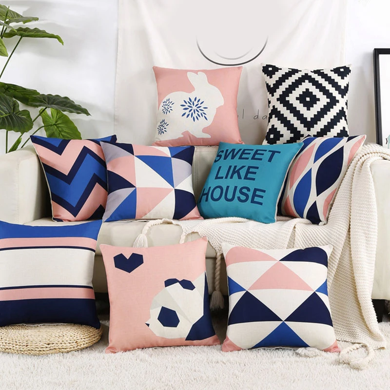 

Multicolor Cushion Covers Geometric Throw Pillow Case for Home Chair Sofa Decoration Square Pillowcases 2021
