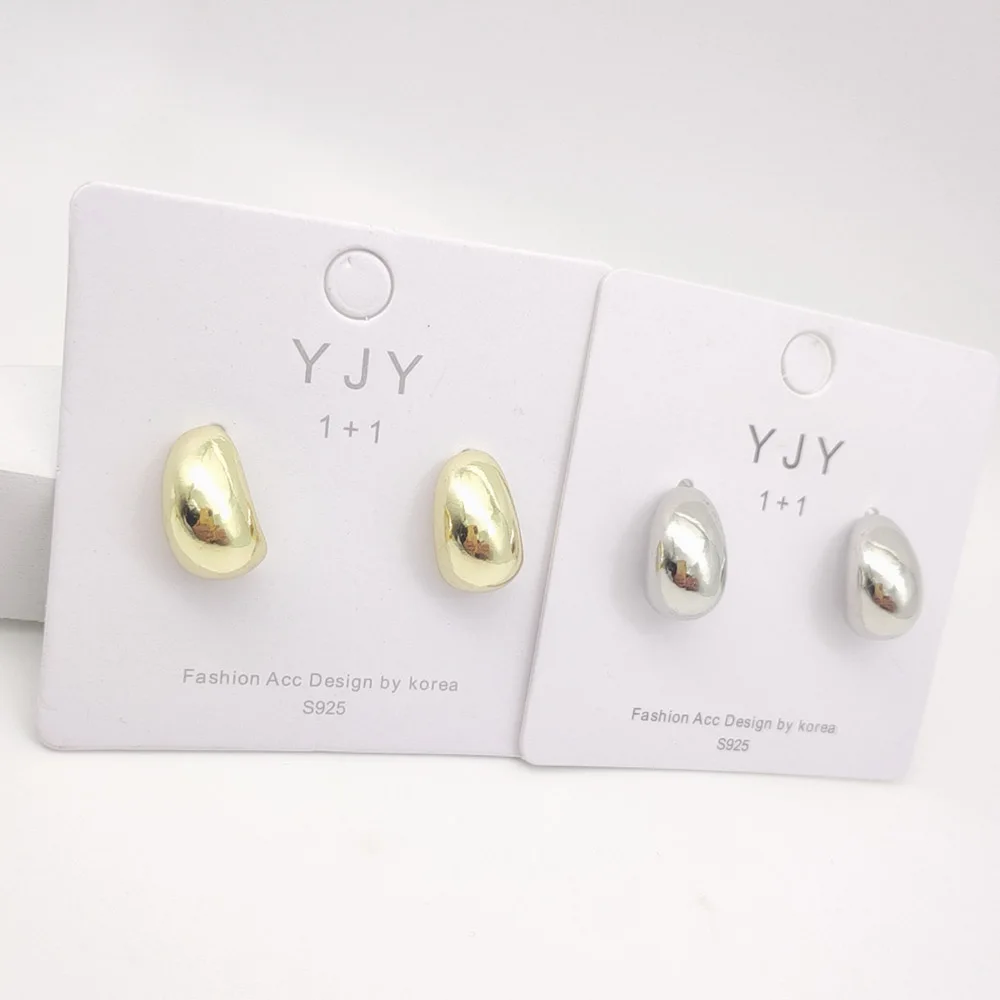 

2021 New Unique Metal Drop Earrings Retro Glossy Alloy Geometric Earrings for Women Fashion Jewelry Christmas Gifts