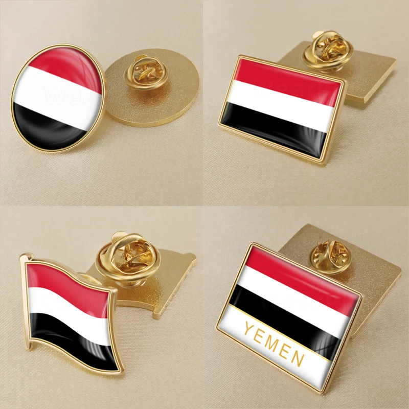 

Coat of Arms of Yemen Yemenese Map Flag National Emblem Brooch Badges Lapel Pins