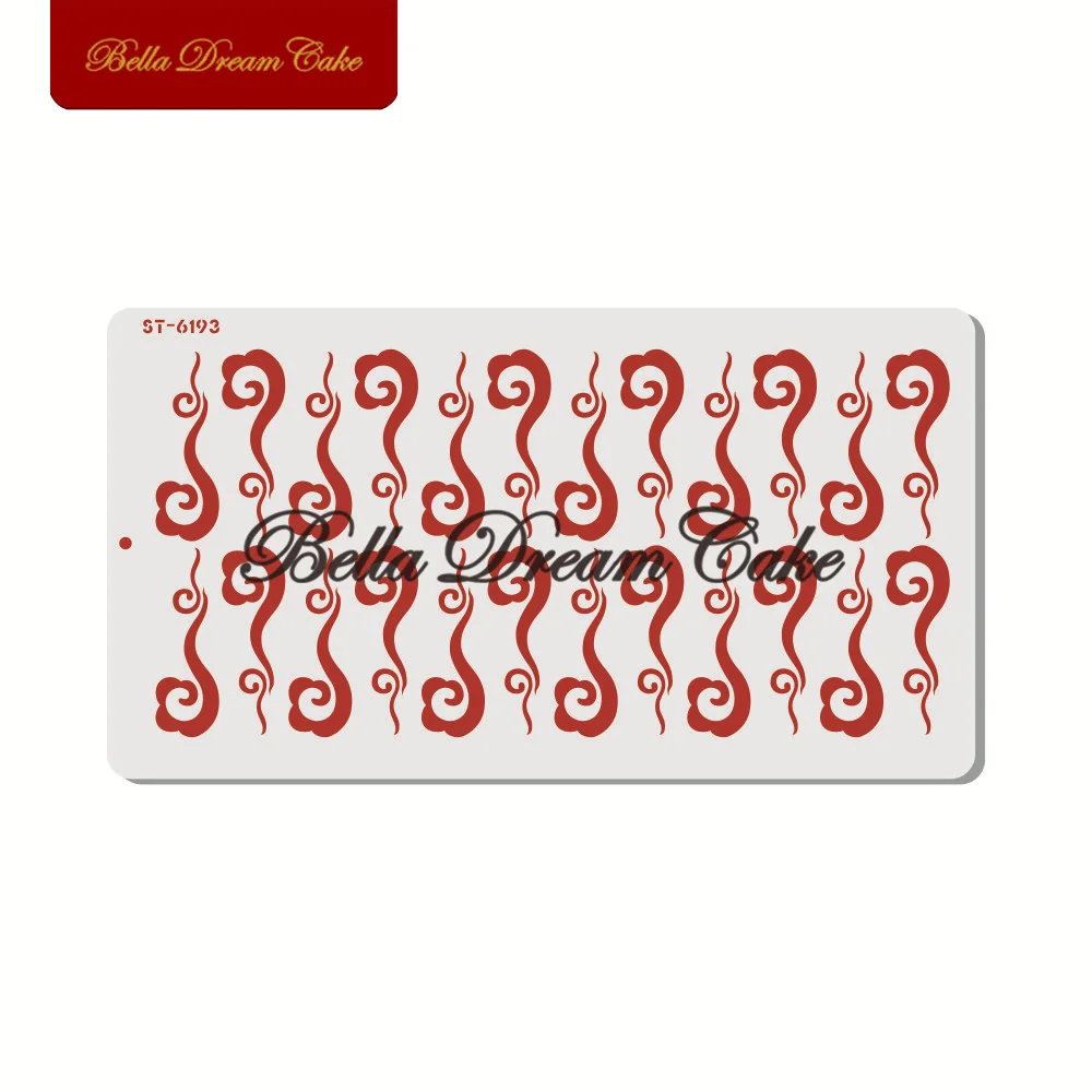 

Трафарет для торта с облаками, пластиковый трафарет для шоколадных тортов, форма для королевского крема, инструменты для украшения тортов, ...