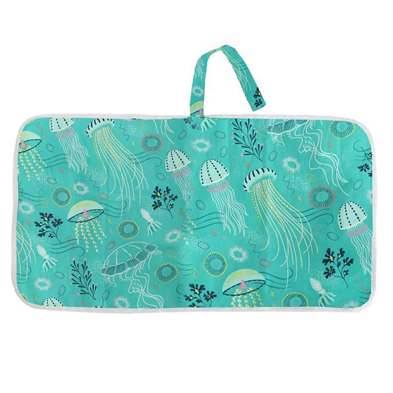 

Waterproof Baby Diaper Bag Double Zipper Cartoon Printed Outdoor Portable Reusable Diaper Cover Dry Wet Storage Bag Mom Bag