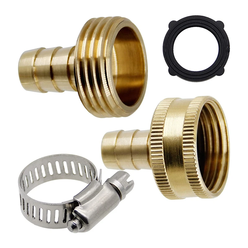 

4Pcs/Set Garden Hose Repair Connector with Clamps Male and Female Garden Hose Fittings