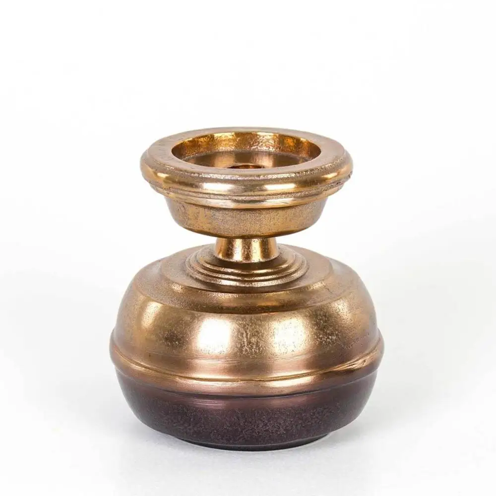 

Декоративный Металлический Подсвечник медного цвета, 15 х15 см, альтернативное освещение, мерцающий декоративный внешний вид, домашняя атмосфера на рабочем месте