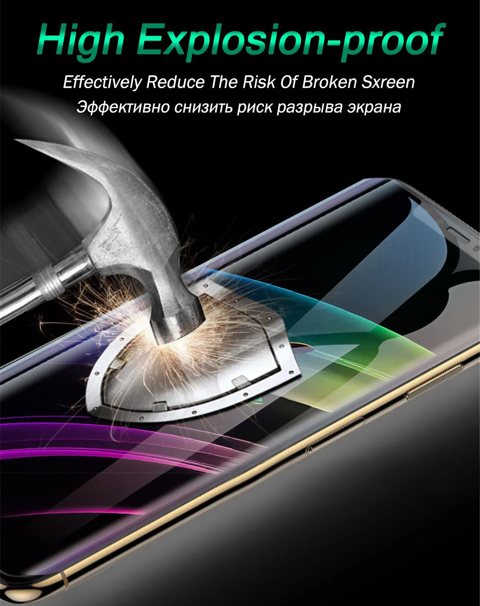 Гидрогелевая пленка с полным покрытием 2 шт./лот для iPhone 11 Pro 7 8 Plus XS Max Защита