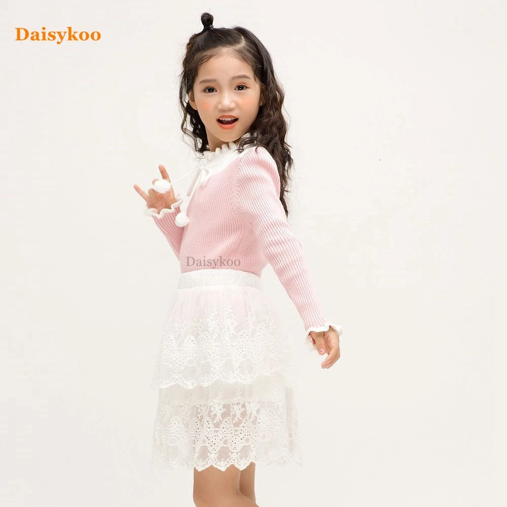 Daisykoo/новый осенне-зимний милый свитер для девочек хлопковый Детский Пуловер