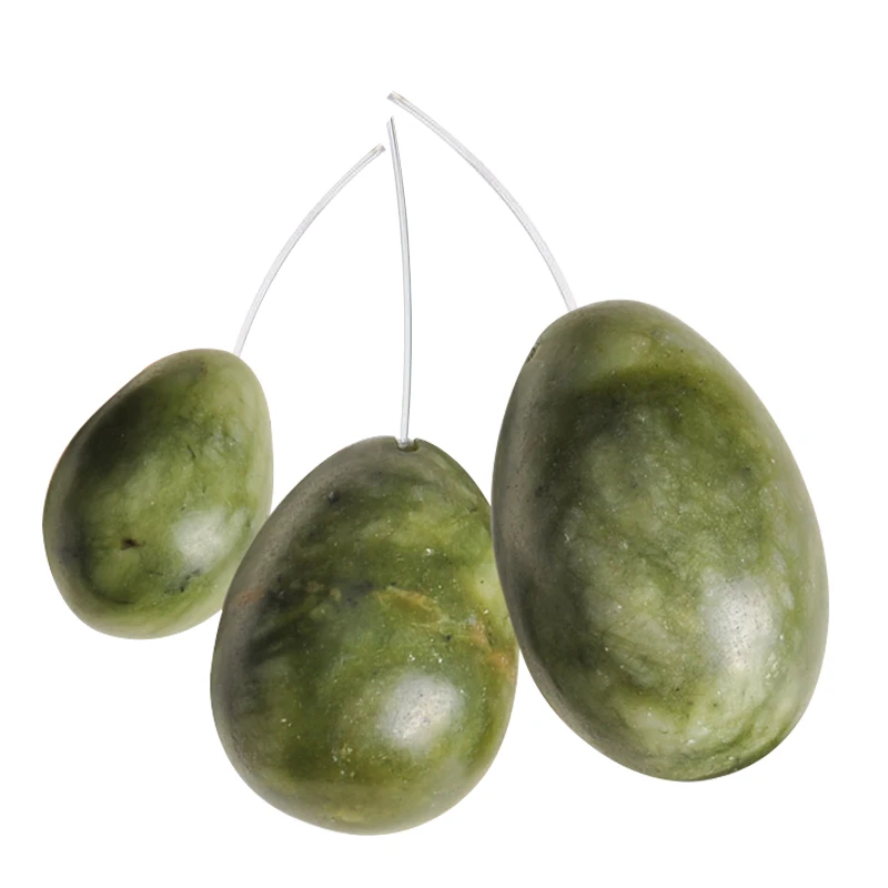 Натуральный массажер камень Yoni яйца нефрит для мышц таза упражнения Вагинальные