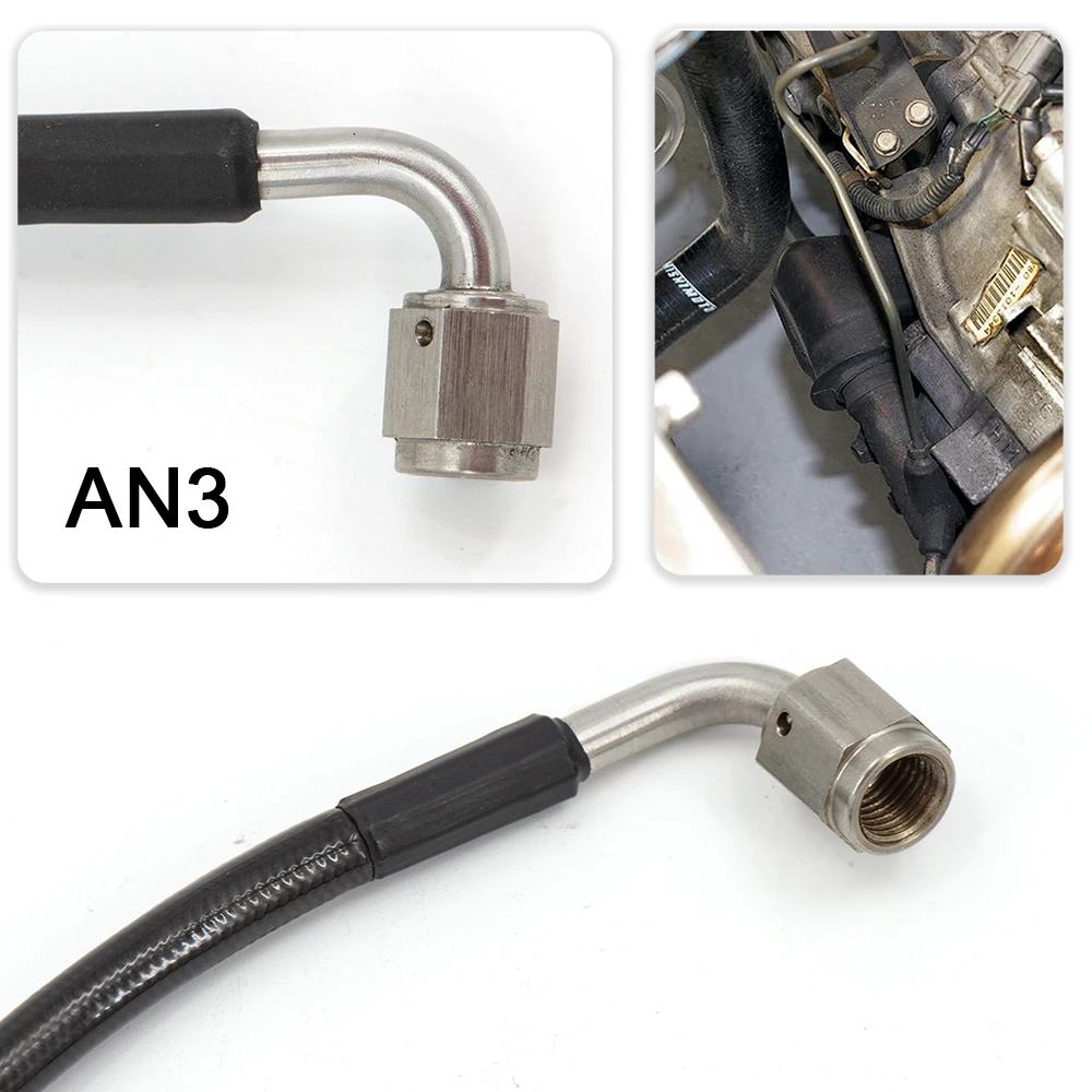 Фото Полная линия сцепления Master-Slave Cylinder из нержавеющей стали для Honda Civic Si 06-15, включает фитинг M10 (2 шт.) и фитинг M12. (1 №4