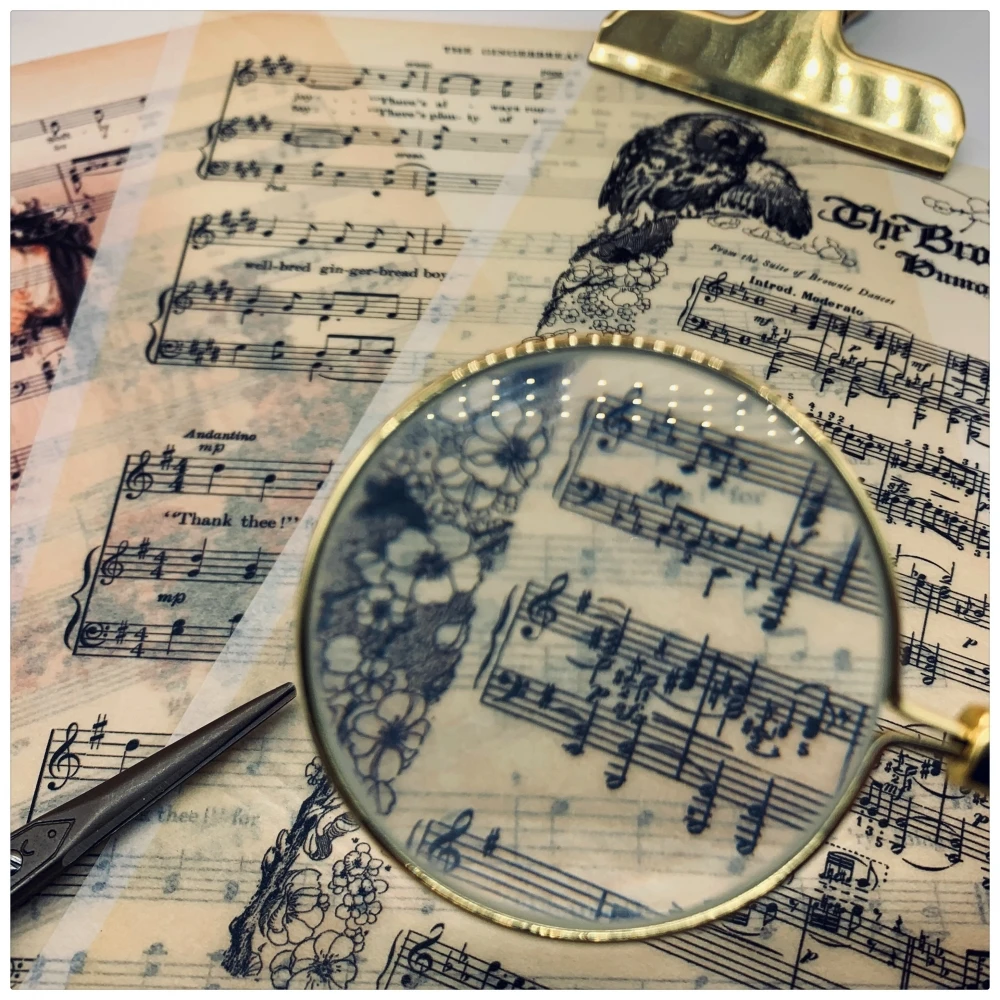 Винтажная музыкальная записная бумага для творчества альбом скрапбукинга в