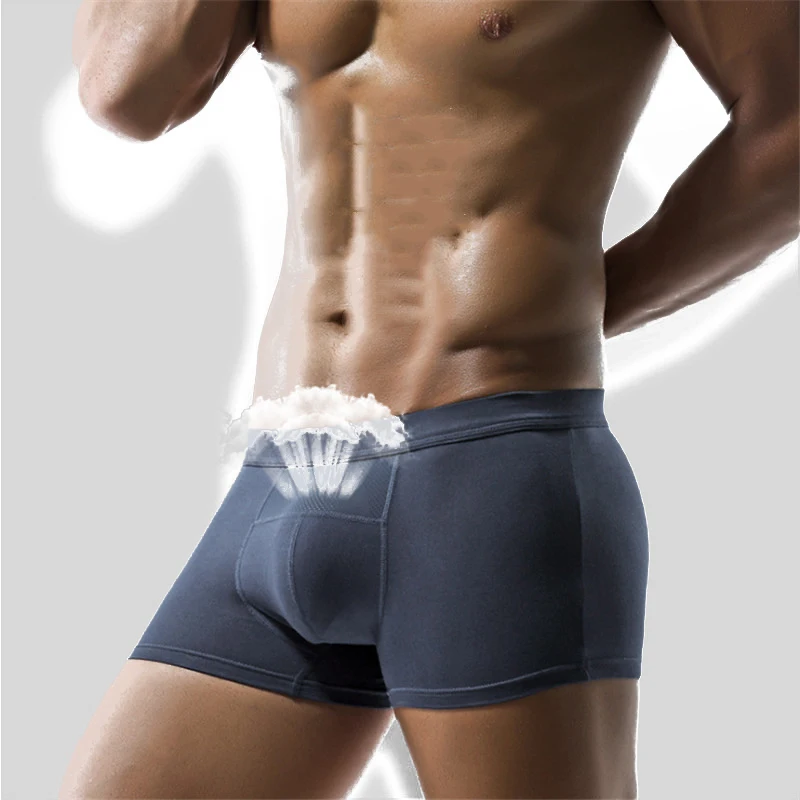 Трусы боксеры для молодых мужчин дышащее микро Сетчатое нижнее белье с