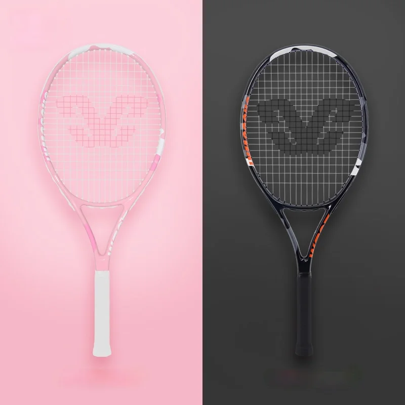 

Тренировочная Теннисная ракетка для взрослых, профессиональные теннисные ракетки из углеродного волокна, амортизирующие ракетки, спортив...