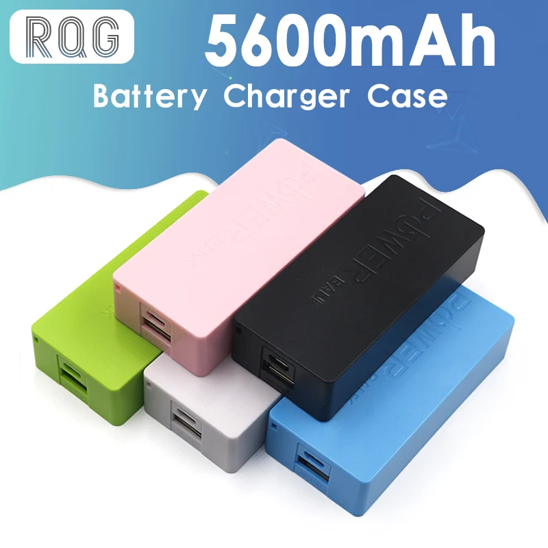 Внешний аккумулятор 5600 мАч 2x18650 USB корпус для iPhone смартфонов MP3 электронная