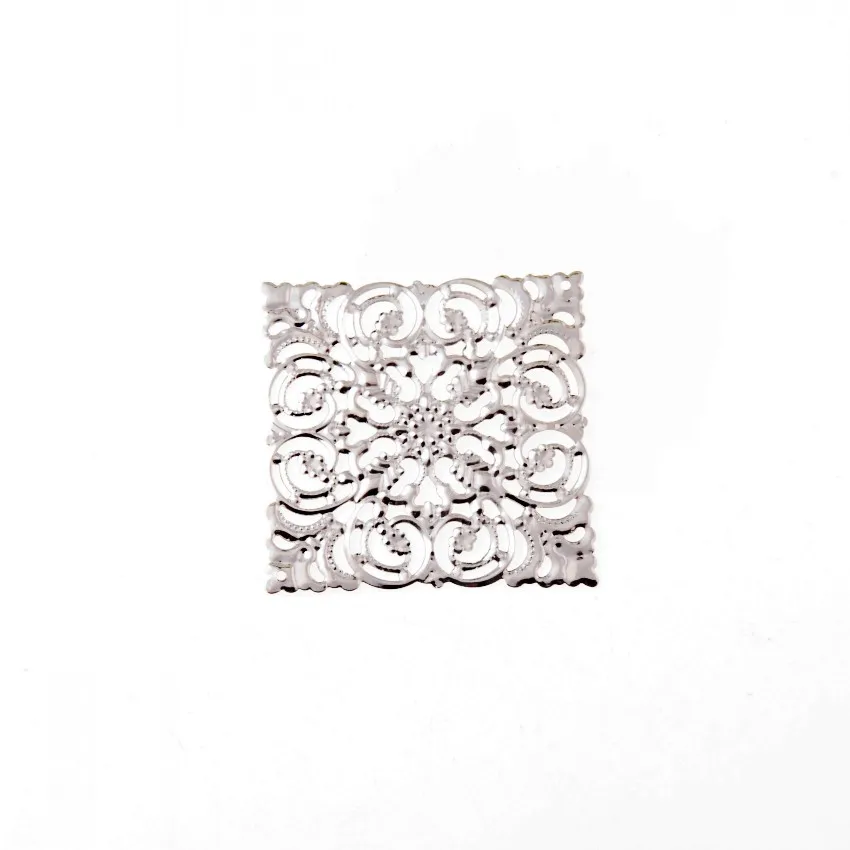 Free Shipping 10Pcs DIY Square Filigree Wraps Connectors Hair Jewelry Accessories Ancient Fashion Decorative 51*51mm | Украшения и