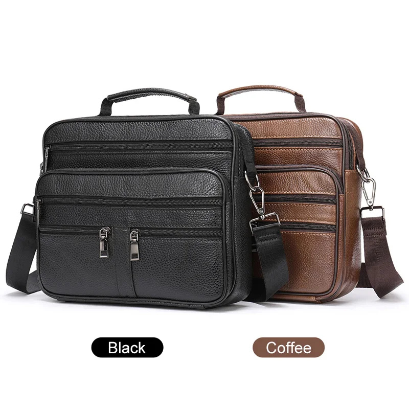 WESTAL Men's Shoulder Bag Genuine Leather Casual Crossbody Bags for Men Top-handle Bags for Men Messenger Bag Male Handbag