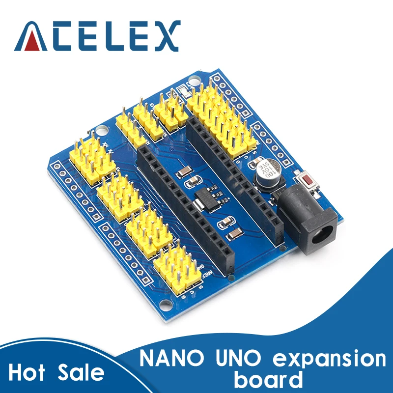 Плата совместимая с контроллером NANO I/O датчик расширения Shield Module для Arduino UNO R3 Nano