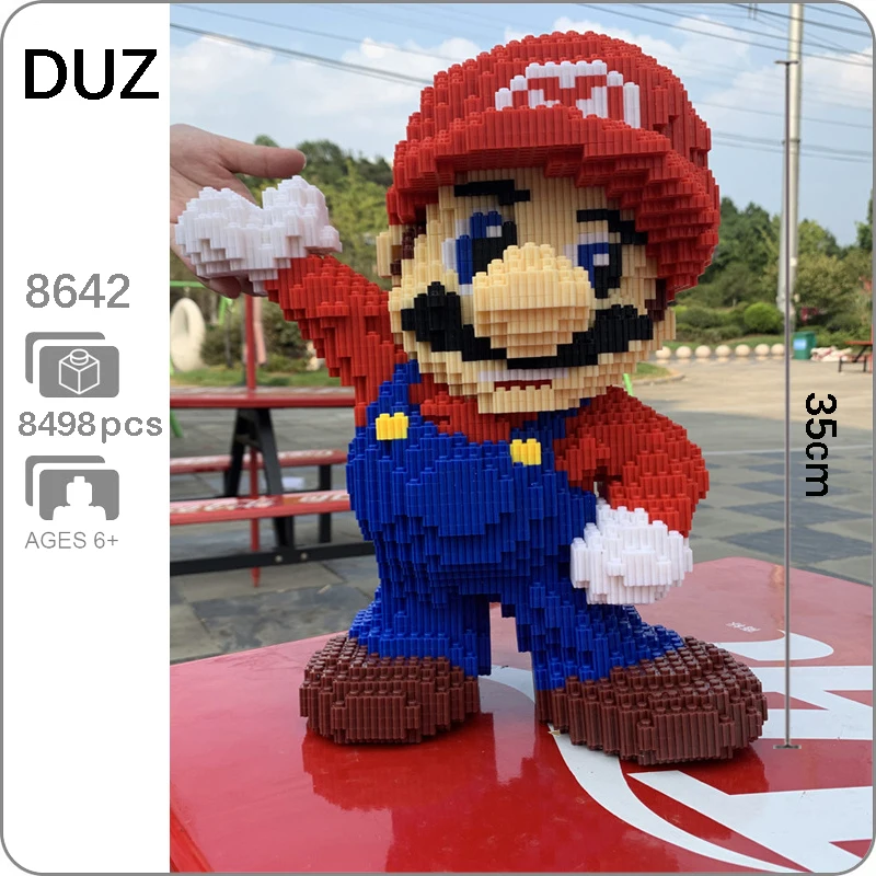 DUZ 8642 игра Супер Марио большая красная фигурка 3D модель 8498 шт DIY Мини Строительные