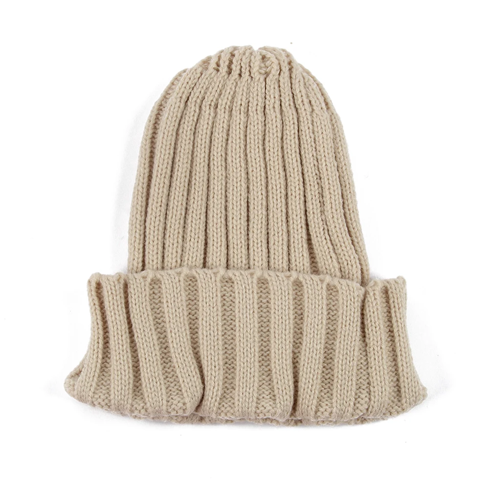 Вязаная шапка FOXMOTHER однотонная Зимняя Шапка бини черного красного серого