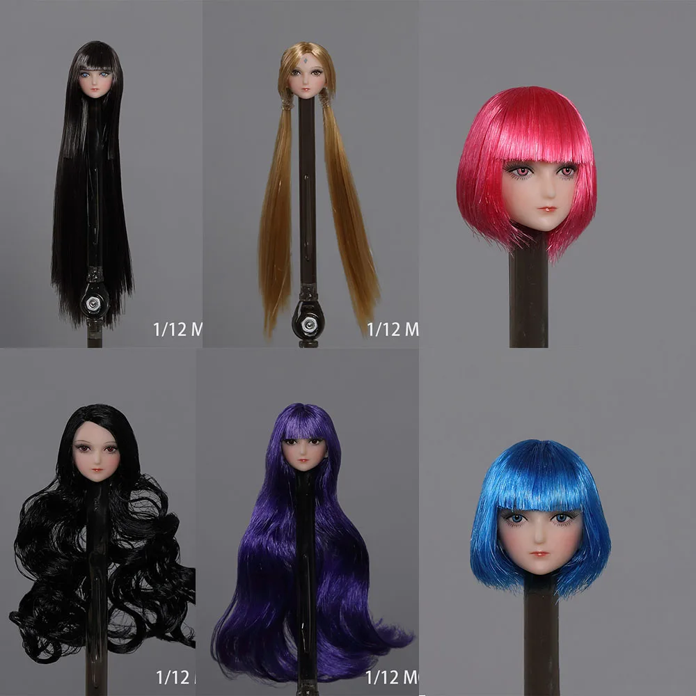 

Iminitoys M005 7 Styles 1/12 Scale Anime Beauty Girl Head Sculpt Fit 6inch Female TBL PH Figure Body