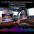 Монитор на подголовник автомобиля, 13,3 дюйма, 4K, Android 10,0, 1080P, WIFIBluetoothUSBSDHDMIFMMirror LinkMiracast