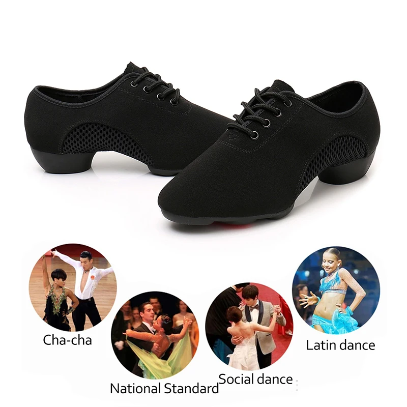 SWDZM Men Latin Dance Shoes Ballroom Modern Tango Jazz soft sole Oxford Shoes practice dance shoes Men Dance Sneaker size 34-45