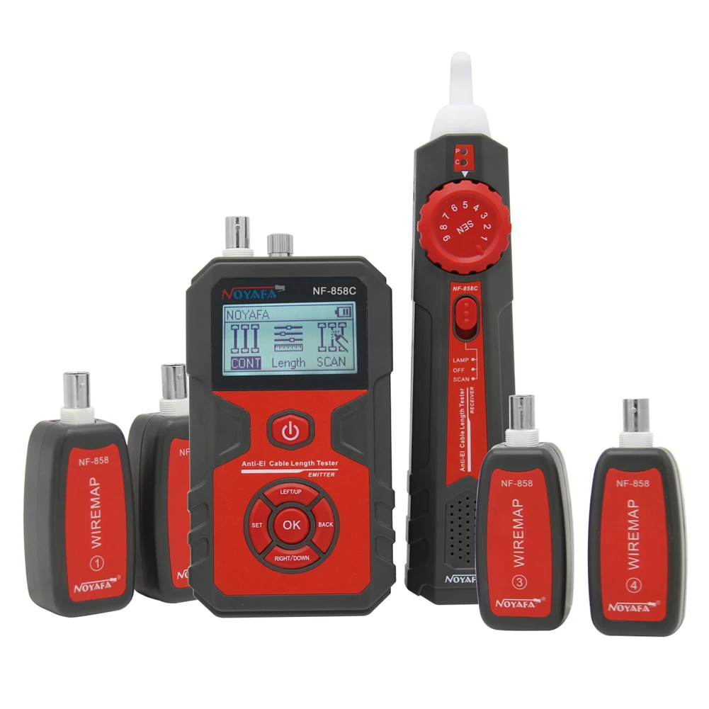 

NF-858C LCD Cable Line Locator RJ11 RJ45 BNC Wire Finder Cable Tester Wire Measuring Instrument For Network Cable Testing