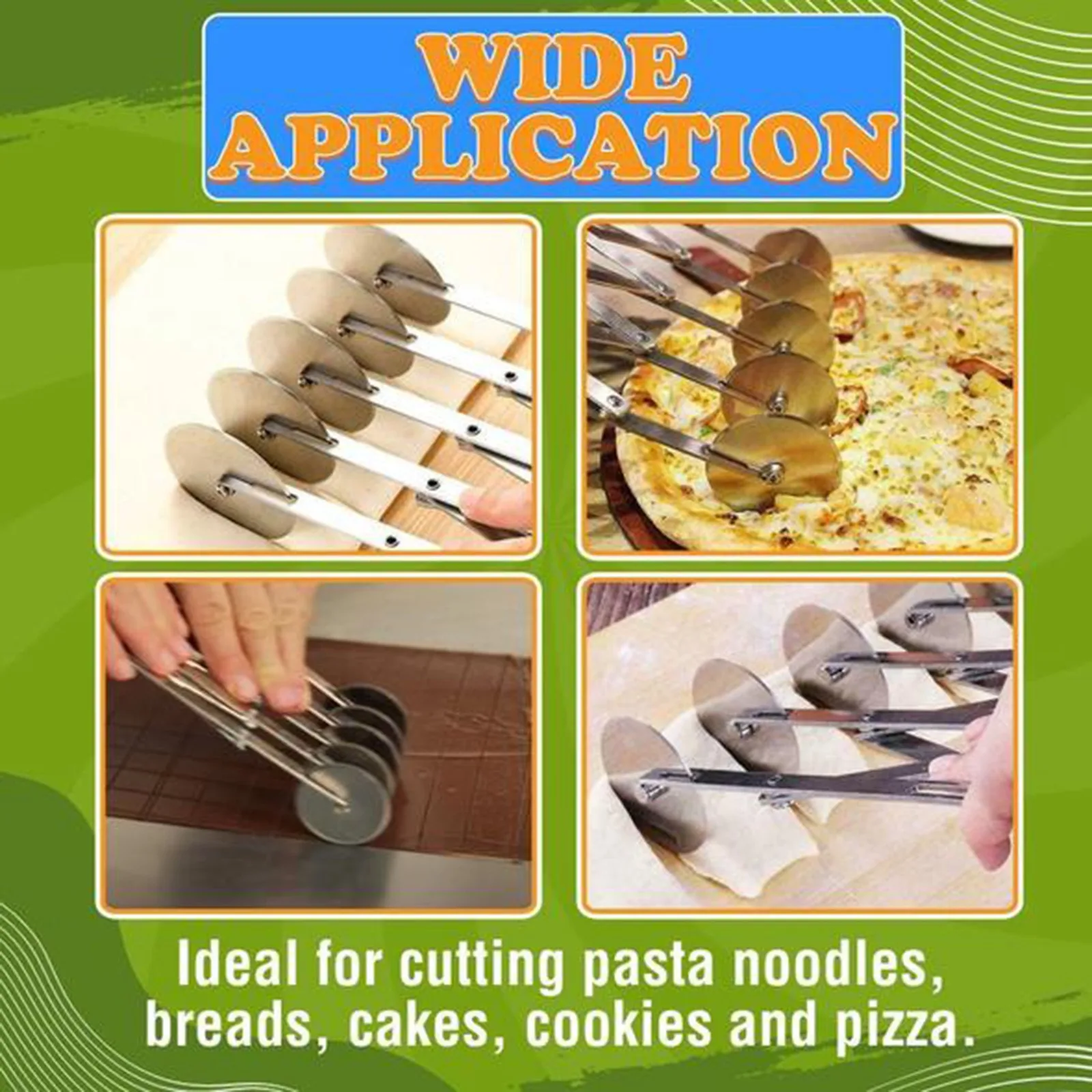 3/5 колеса резак тестоделитель сбоку паста Ножи гибкий вращающийся Однорядный