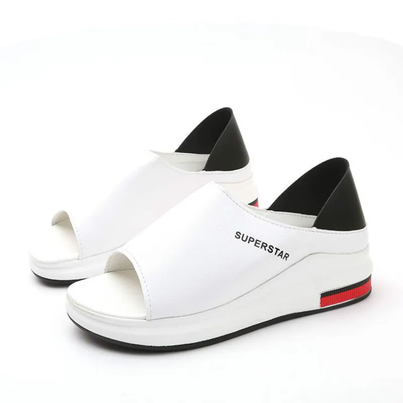 2021 женская летняя повседневная обувь на плоской подошве с сандалии закрытым