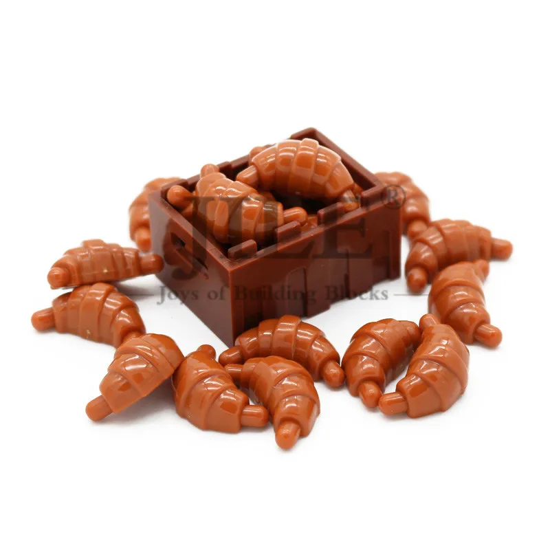 Конструктор Moc Food для сборки фруктов яблок банан жареная тарелка хлеб барабанная