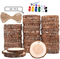 diy wooden drawing set 3810mm for school handwork 2030pcs painting dried flower natural pine round unfinished wood