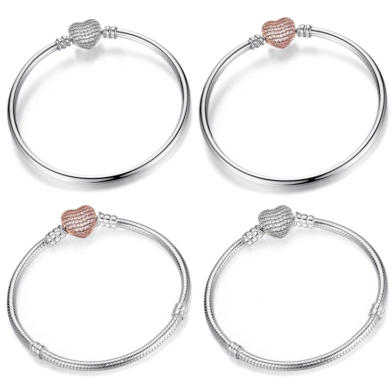 2020 высокое качество камень браслет подходит европейский амулеты Розовое Золото