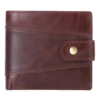 western genuine leather many card compartments three folded men wallet vintage cow leather coin men purse