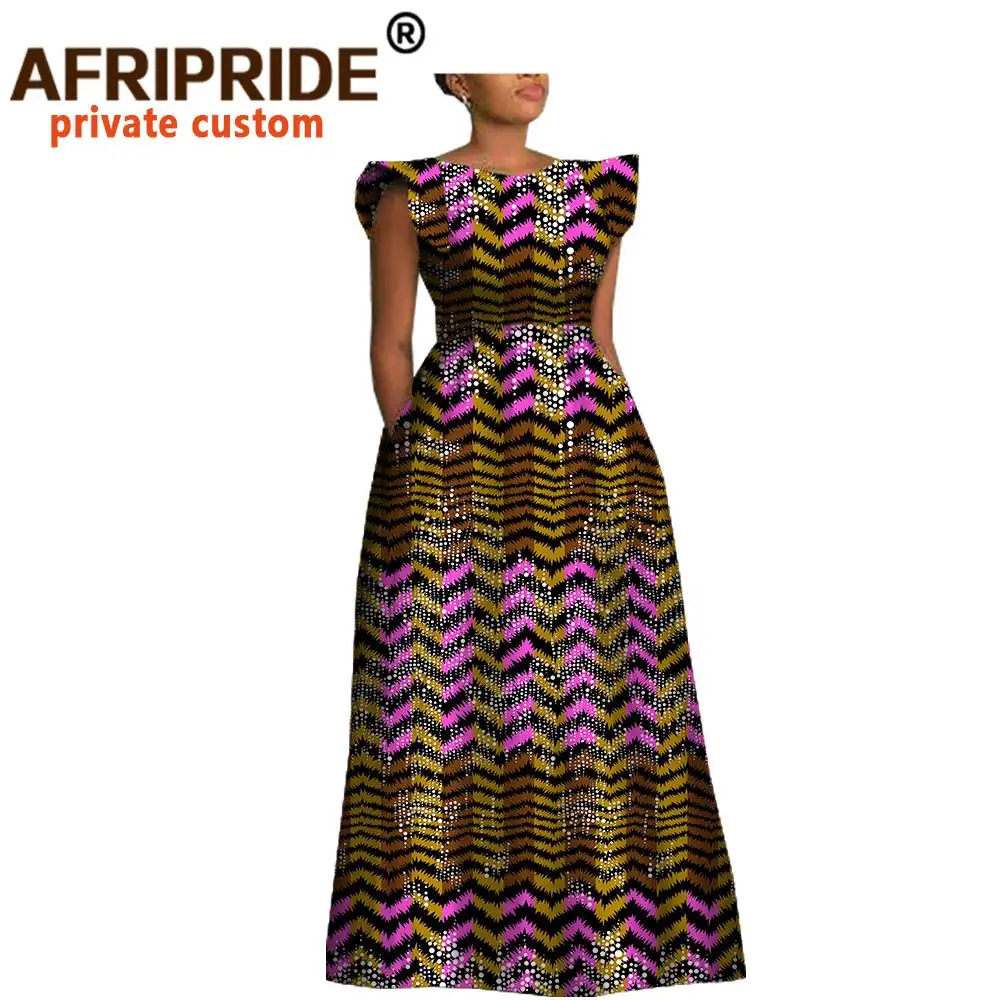 Африканские платья для женщин дашики принт анкары короткий рукав круглый вырез