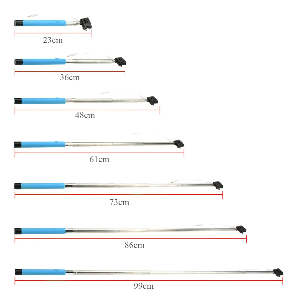 Для удаленной съемки управления монопод с кнопкой спуска затвора Выдвижная
