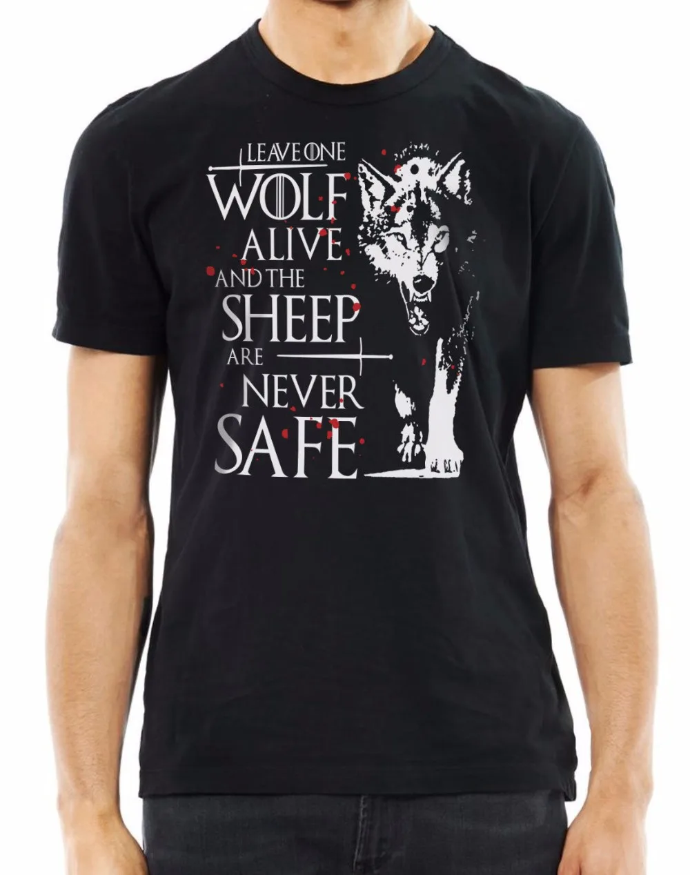 

Leave One Wolf Alive Never Safe. Personalized Letter Printed T-Shirt. Summer Cotton Short Sleeve O-Neck Mens T Shirt New S-3XL