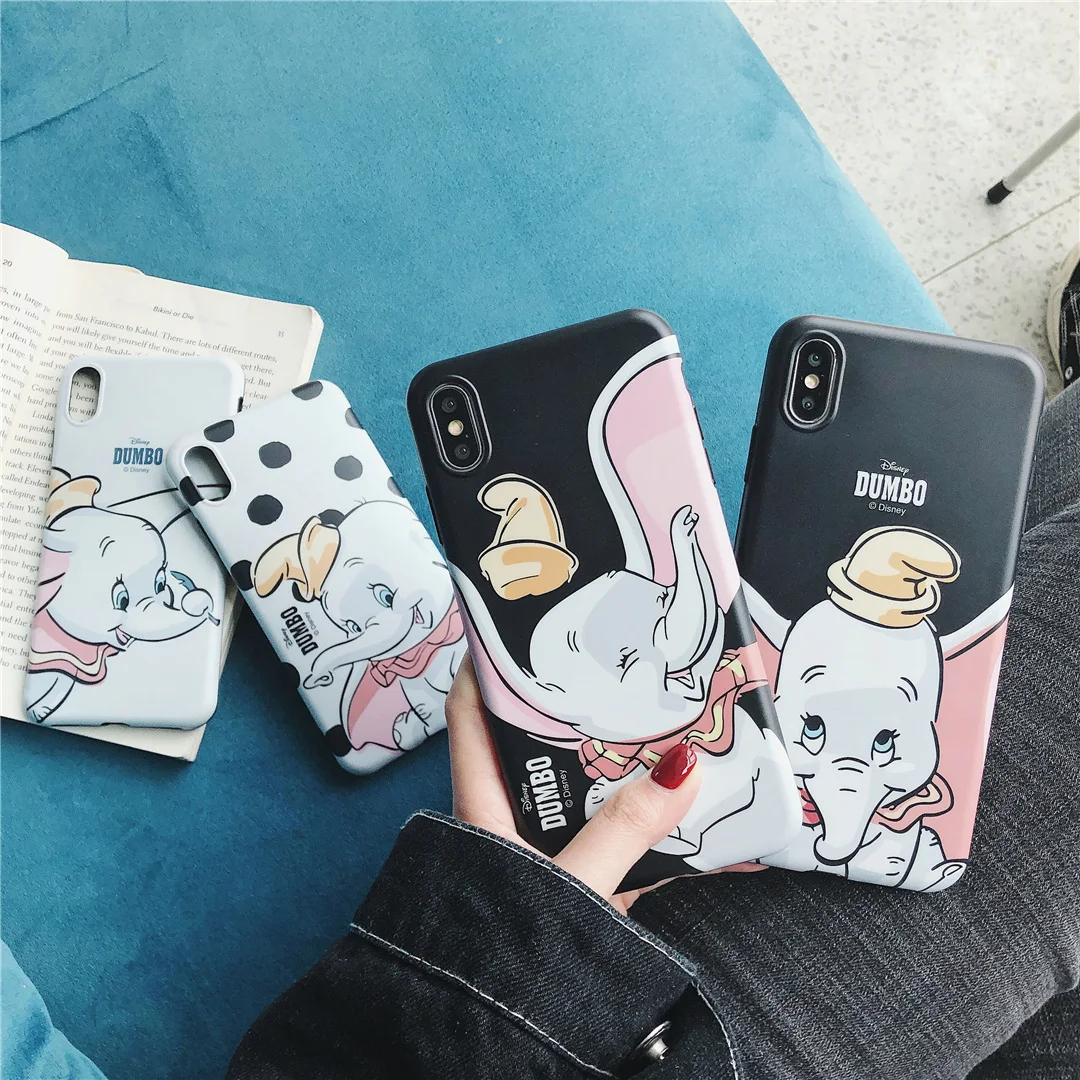 Милый простой мультфильм волна точка Dumbo IMD для iphone 6 6S 7 7plus 8 8Plus iphone X XR MAX чехол для телефона